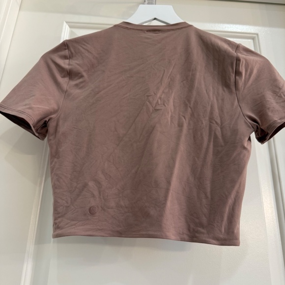 Lululemon Wundermost Ultra Soft Nulu Crewneck Cropped T-shirt, Medium - Picture 2 of 3